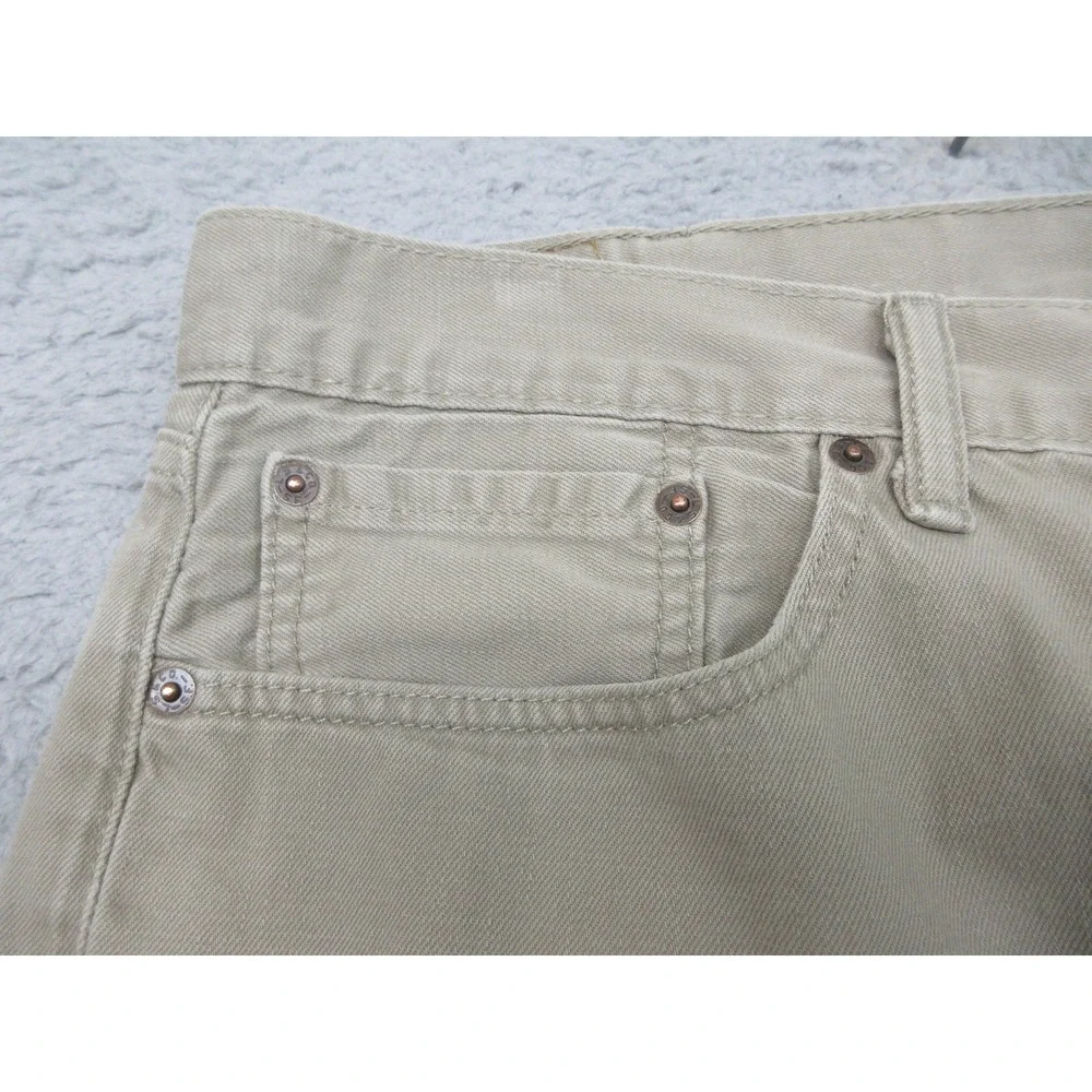 Levis 505 Jeans Mens 36x30 Beige‎ Straight Leg Denim Y2K Workwear (Tag 38x32)